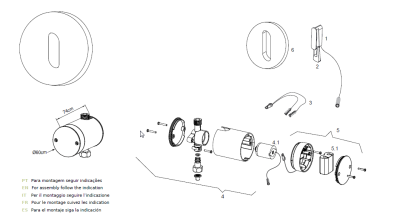Waterevolution Flow, senzorul de infraroșu pentru chiuvetă încorporată cu baterii, finisaj auriu deschis periat T118EBWGE.